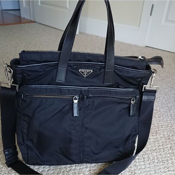 Prada Other - Prada black Nylon and Saffiano leather tote